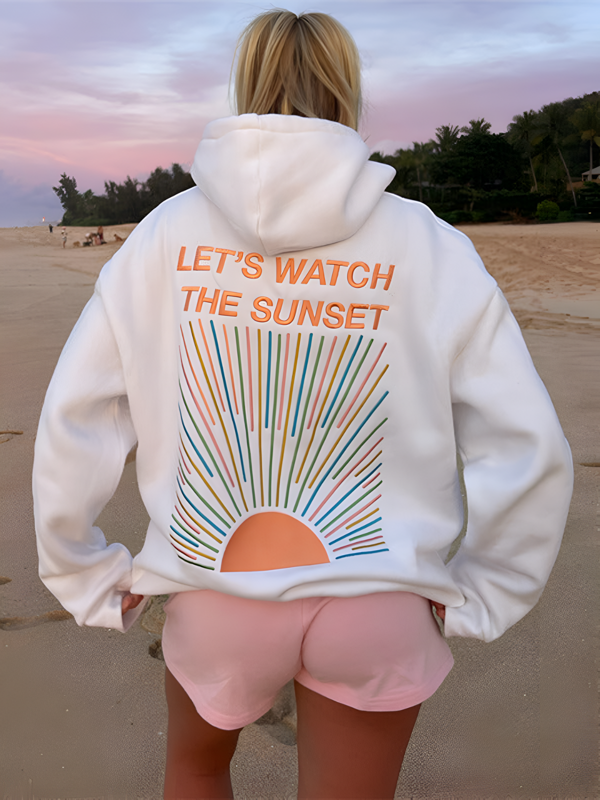 Women’s “Let’s Watch the Sunset” Graphic Oversized Hoodie
