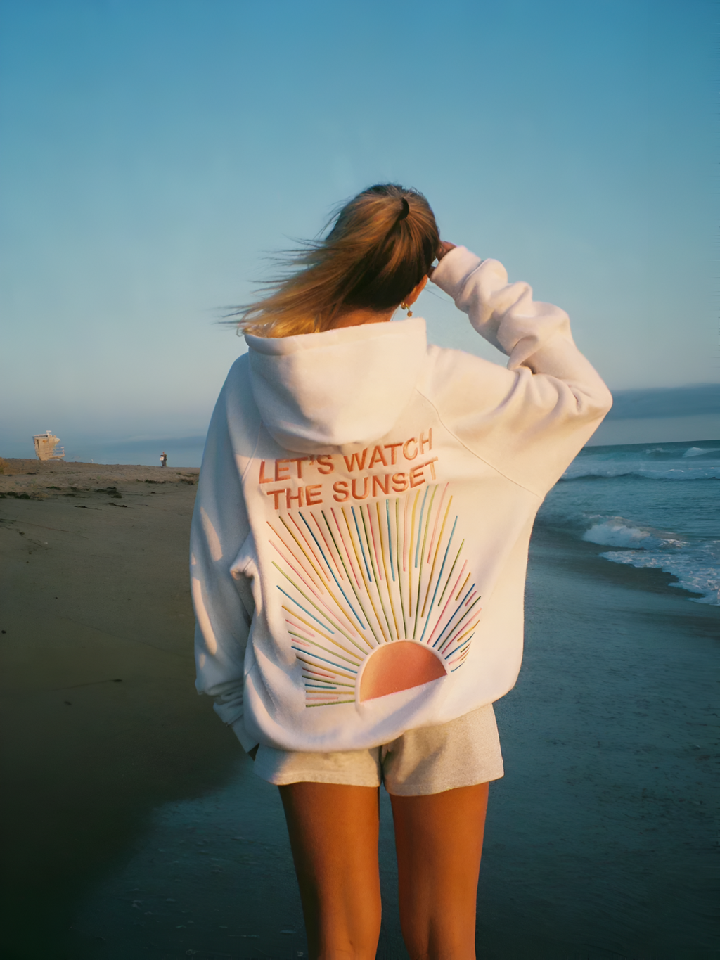 Women’s “Let’s Watch the Sunset” Graphic Oversized Hoodie