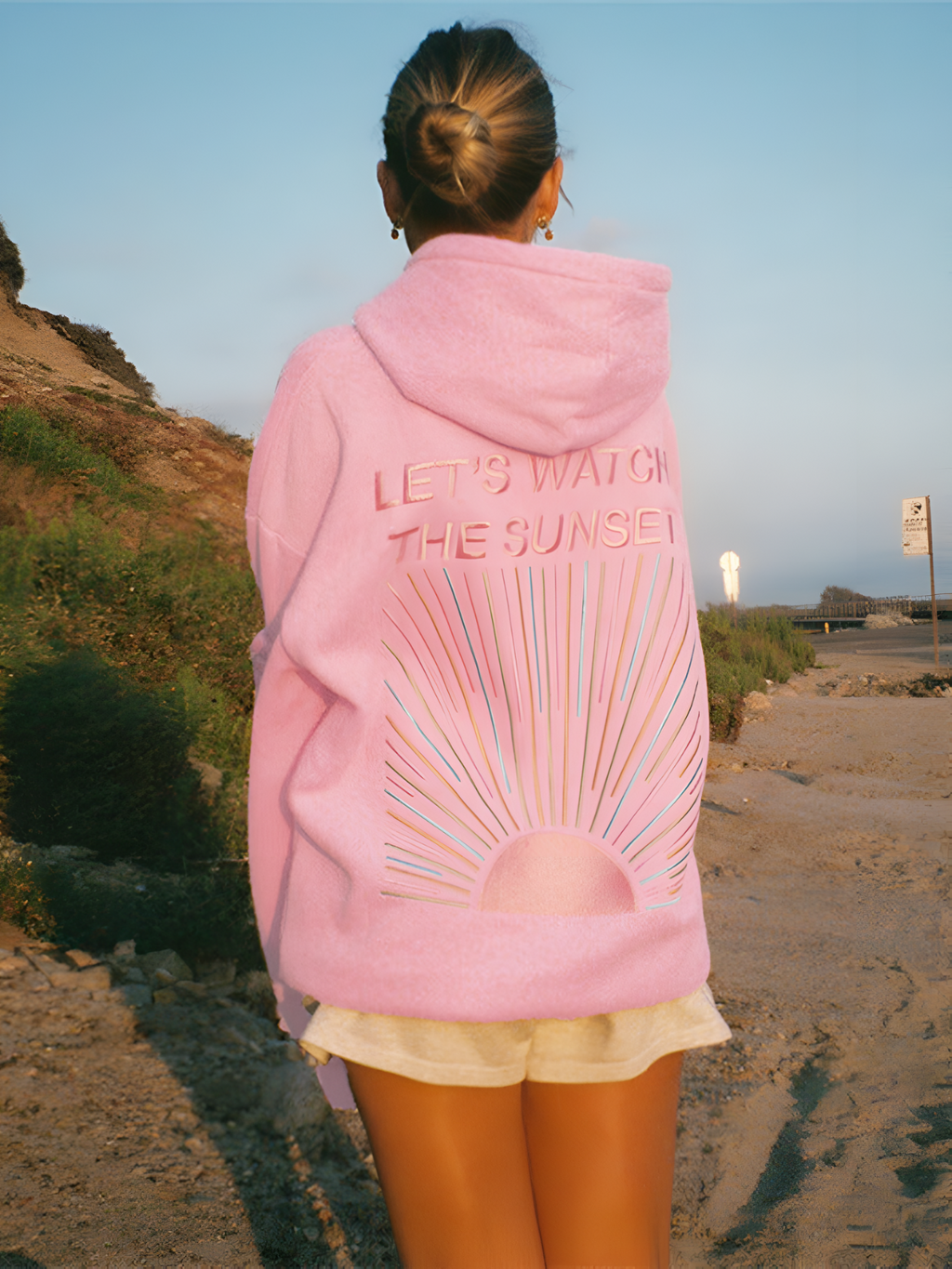 Women’s “Let’s Watch the Sunset” Graphic Oversized Hoodie