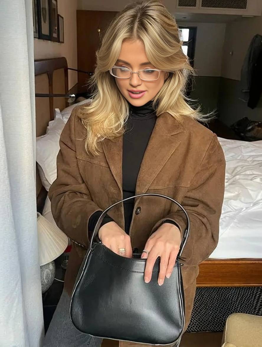 Women’s Vintage Brown Suede Oversized Jacket