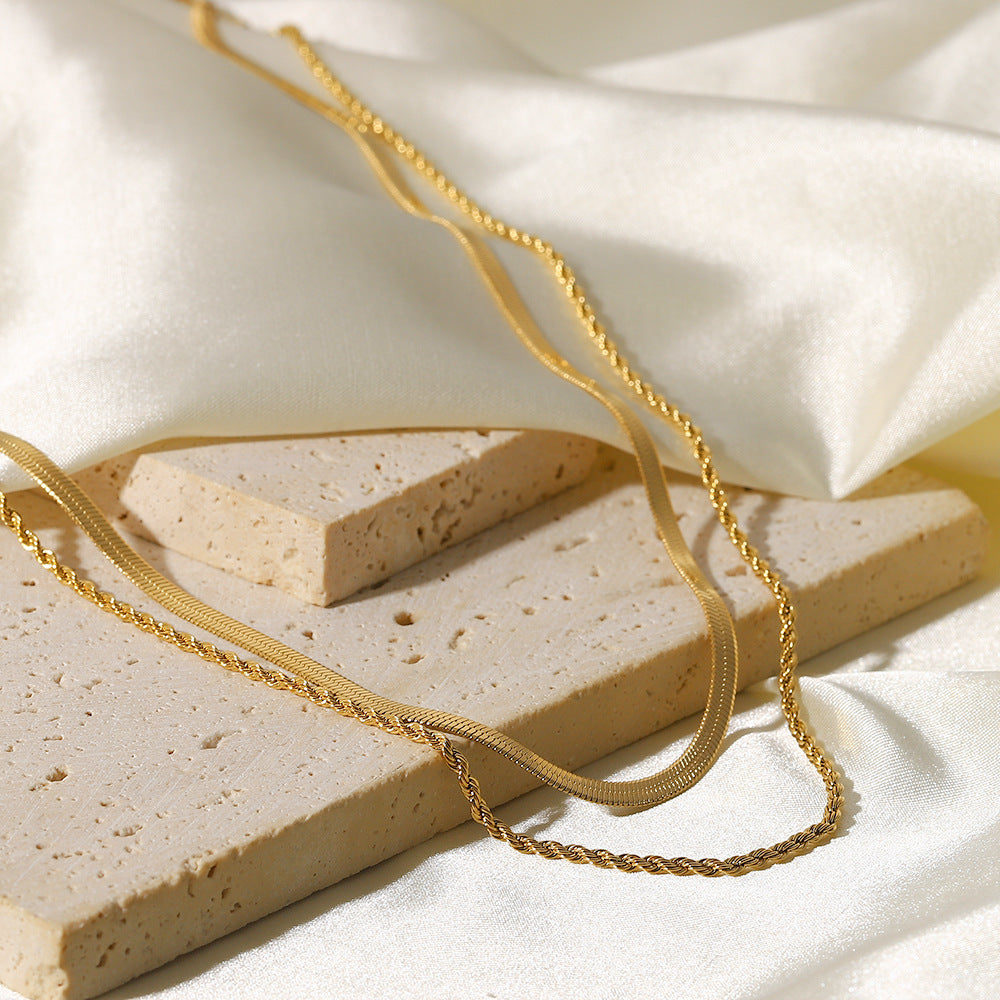 Women’s Classic Herringbone Snake Chain Necklace