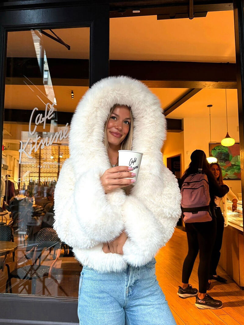 Women’s Luxury Faux Fur Hooded Winter Coat