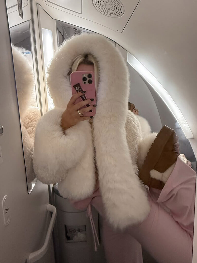 Women’s Luxury Faux Fur Hooded Winter Coat