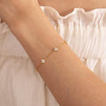 Women’s Dainty Gold Flower Crystal Bracelet