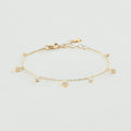Women’s Dainty Gold Crystal Drop Bracelet