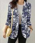 Women’s Floral Print Casual Blazer Jacket